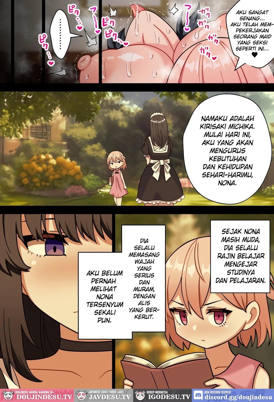 24-Jikan Oho-goe Doubutsu Koubi no Yakata ~Futanari Ojou-sama ga Bakunyuu Maid ni Chinpo Kanri Sareru Hanashi~: Chapter chapter-1 - Page 63