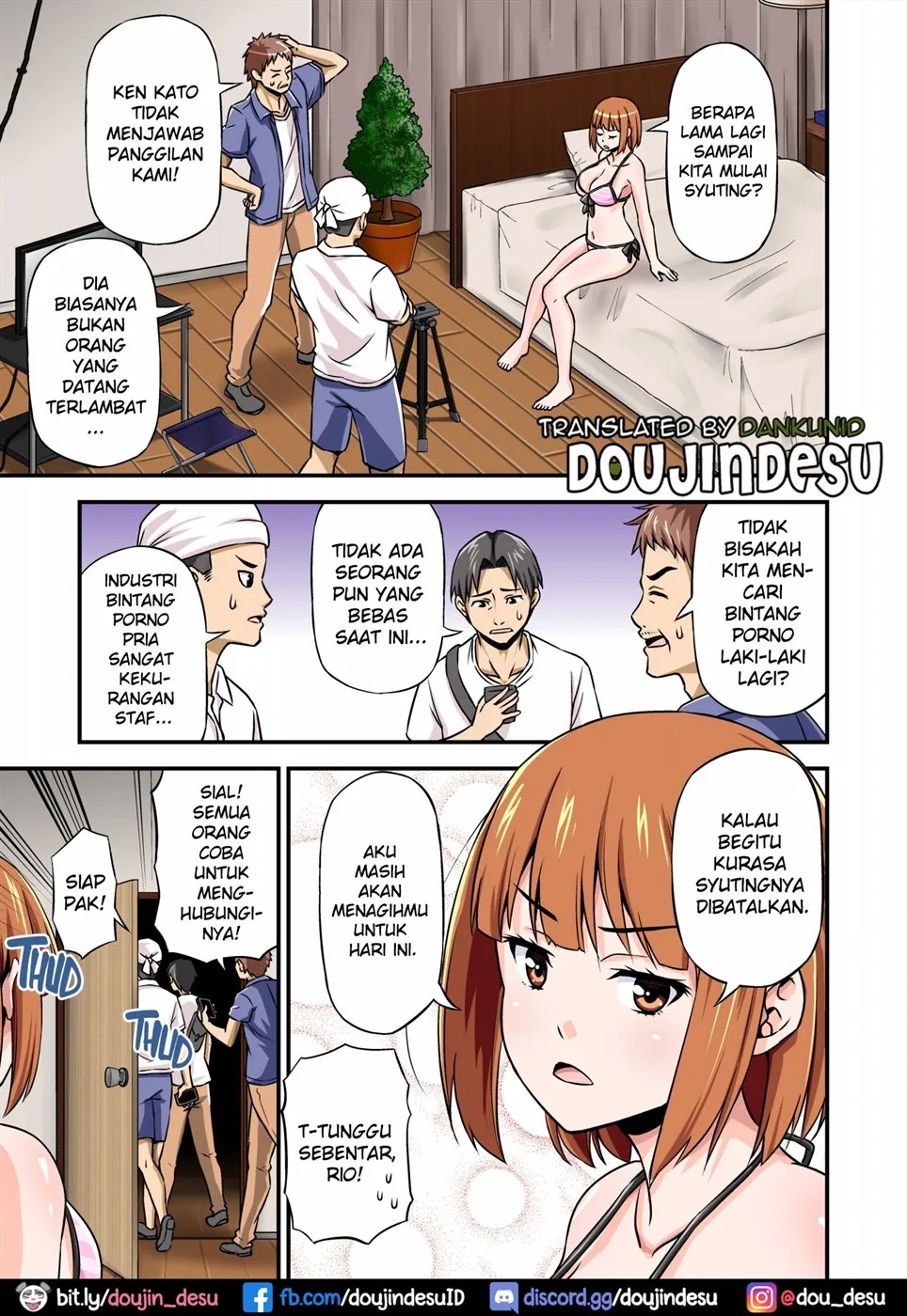 AV no Satsuei Genba ni Zetsurin Orc ga Isekai Teni Shite Shimatta Hanashi.: Chapter chapter-1 - Page 3