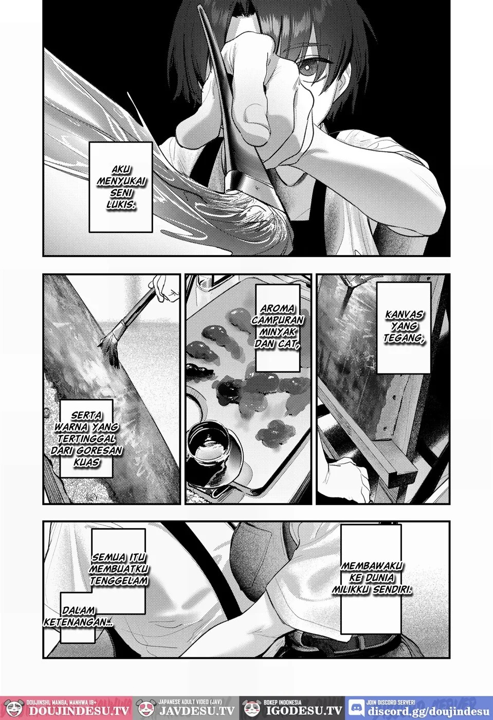 Bijutsubu Harem Katsudou Nisshi ~Senpai no Slump Kaishou ni Kyouryoku shitara, Ikioi de 3P suru Koto ni Natta Hanashi~: Chapter chapter-1 - Page 3