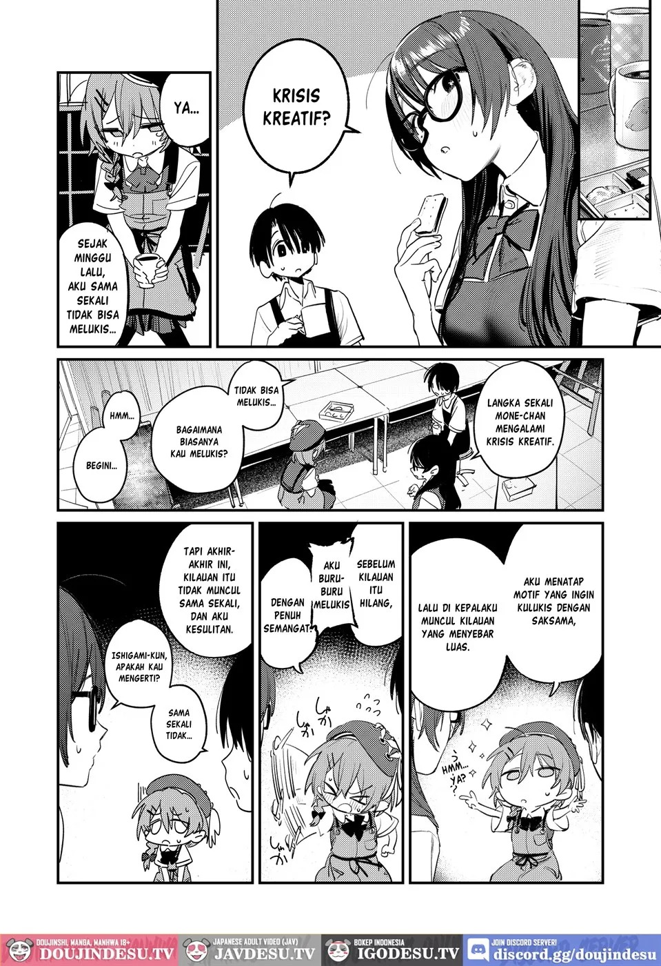 Bijutsubu Harem Katsudou Nisshi ~Senpai no Slump Kaishou ni Kyouryoku shitara, Ikioi de 3P suru Koto ni Natta Hanashi~: Chapter chapter-1 - Page 8