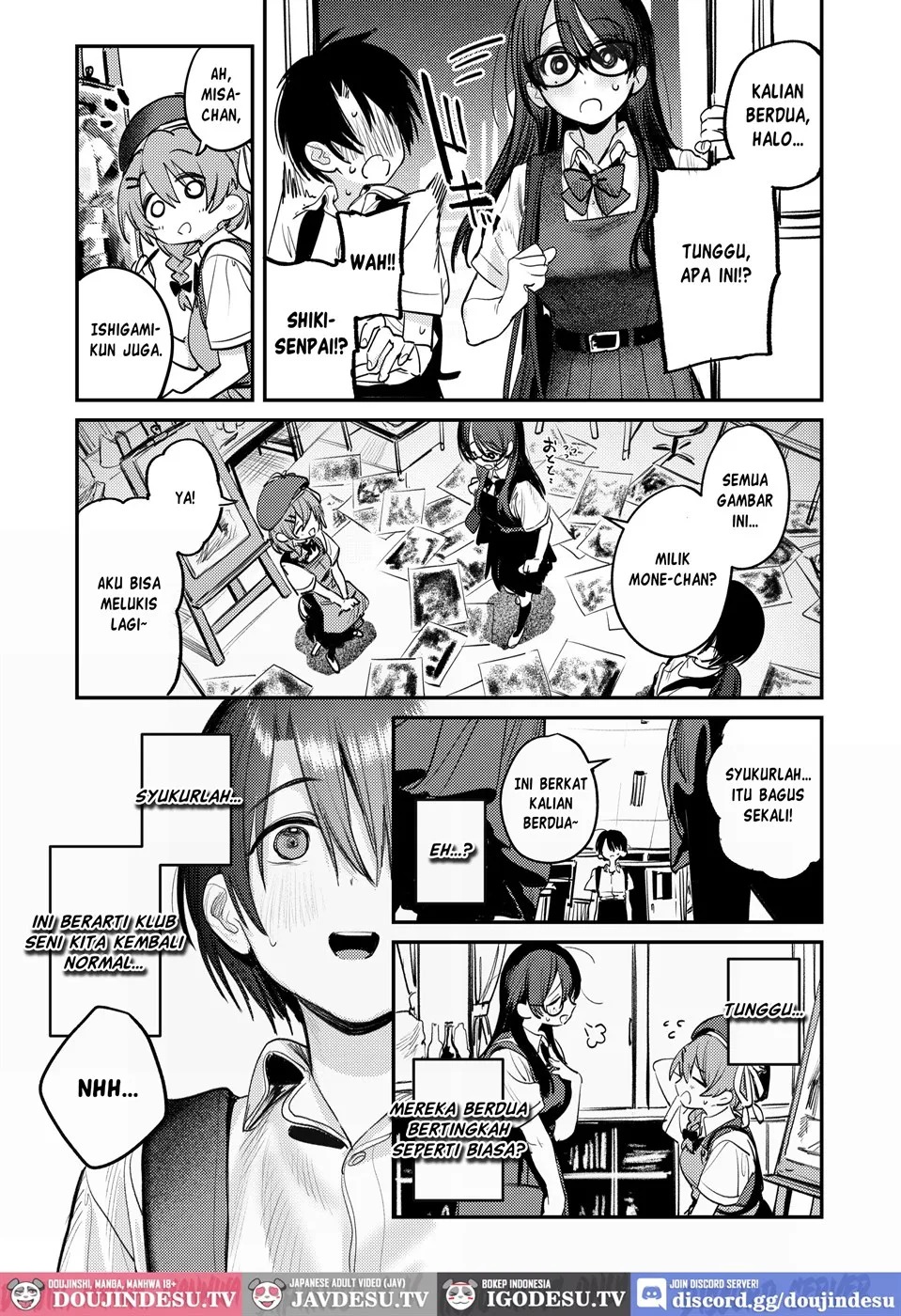 Bijutsubu Harem Katsudou Nisshi ~Senpai no Slump Kaishou ni Kyouryoku shitara, Ikioi de 3P suru Koto ni Natta Hanashi~: Chapter chapter-1 - Page 31
