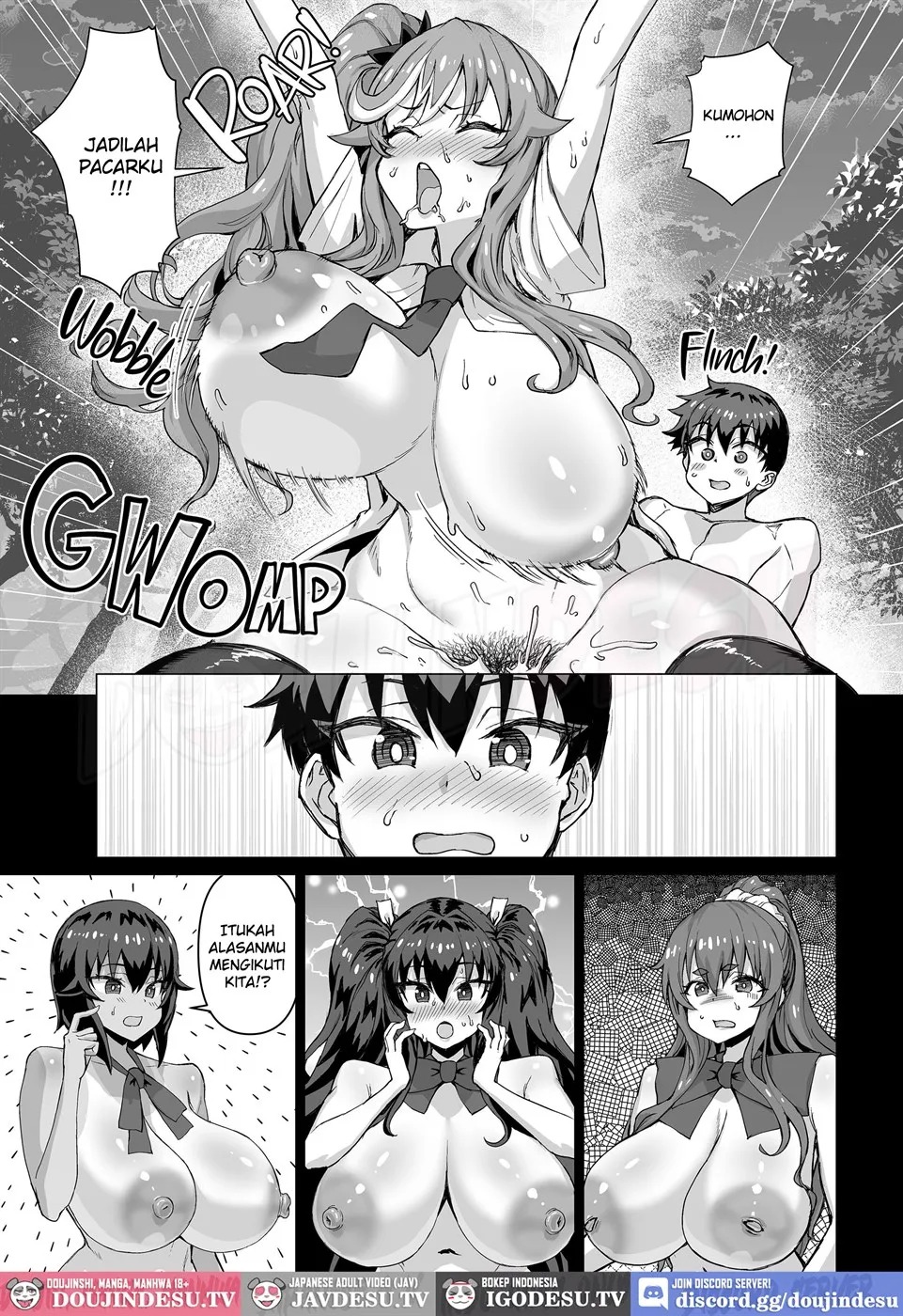 Dekachin ni Nattara Kyonyuu Osananajimi to Sono Kyonyuu Tomodachi-tachi ga Hatsujou shite Harem ni Natta!!: Chapter chapter-5 - Page 54