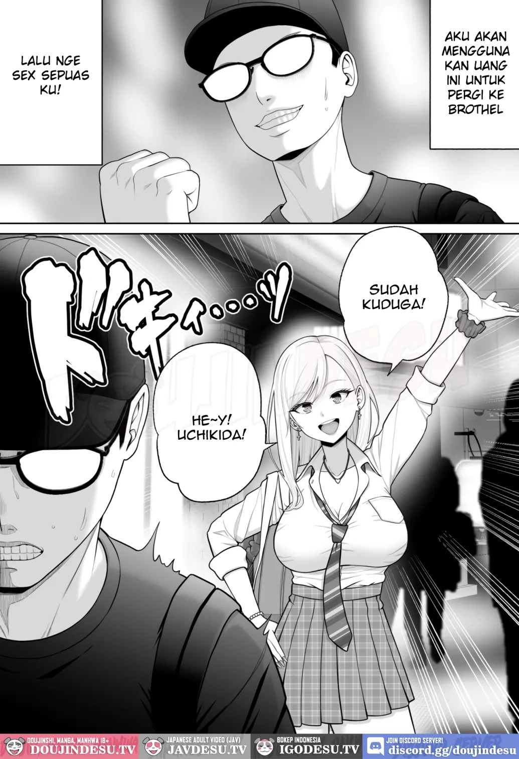 Hajimete no Fuuzoku ni iku Tochuu de Kurasu no Gyaru ni Tsukamatte Saifu mo Kin Rei mo Sukkarakan ni Sareru Hanashi.: Chapter chapter-1 - Page 5