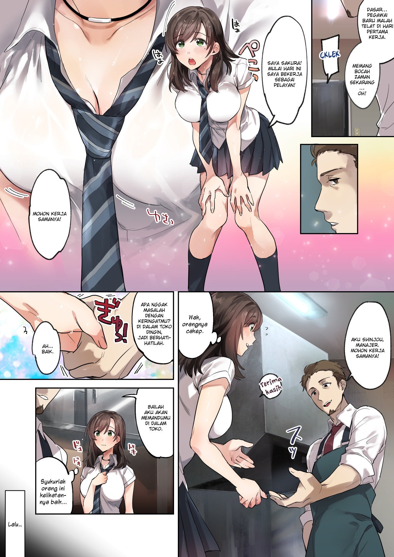 Hajimete no Gakusei Beit Shinjiteita Tenchou ni Datsu Shojo Sareta Tokai o Shiranai Gakusei: Chapter chapter-1 - Page 4