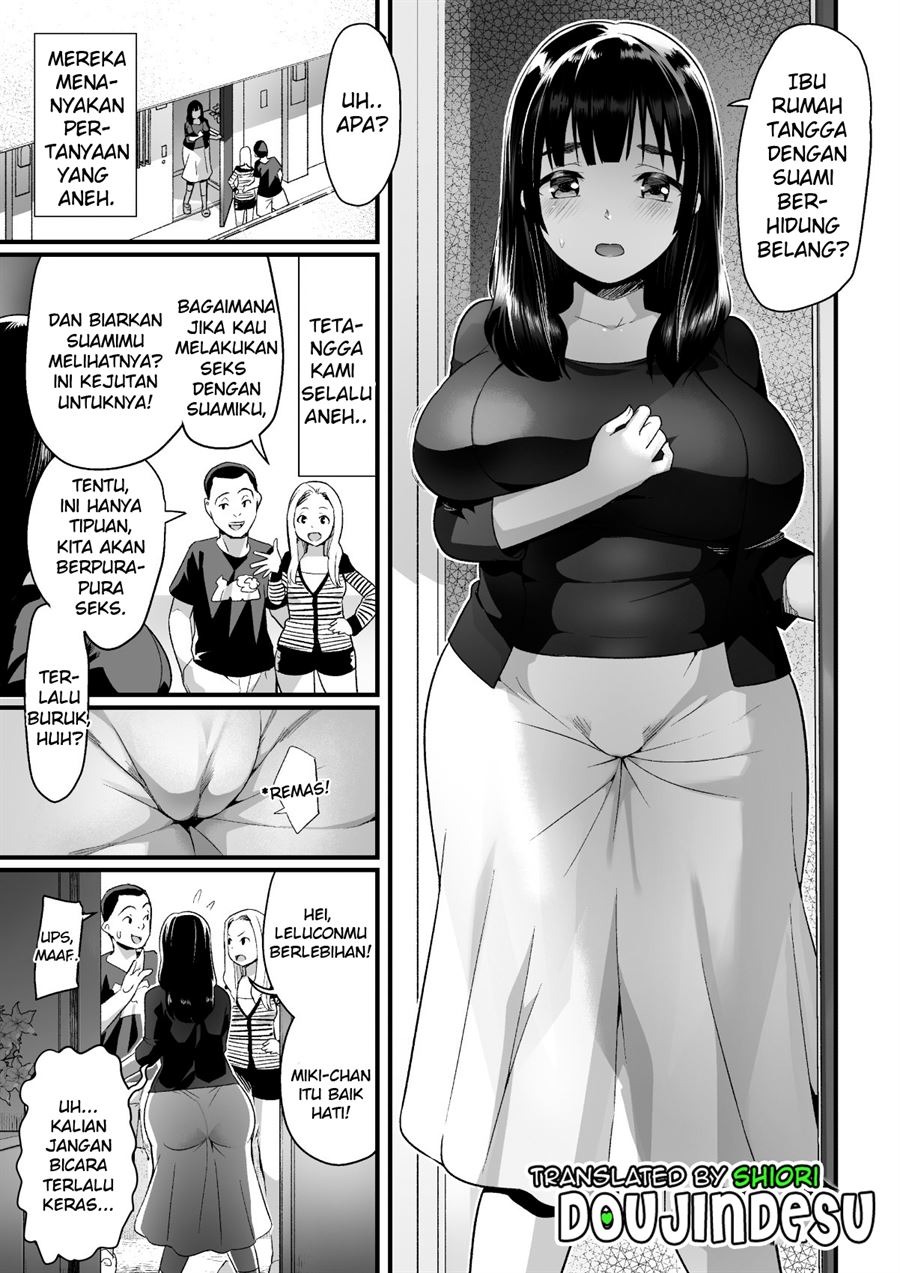Hitozuma Netori Surprise ~Danna no Me no Mae de Chitsunai Shasei~: Chapter chapter-1 - Page 3