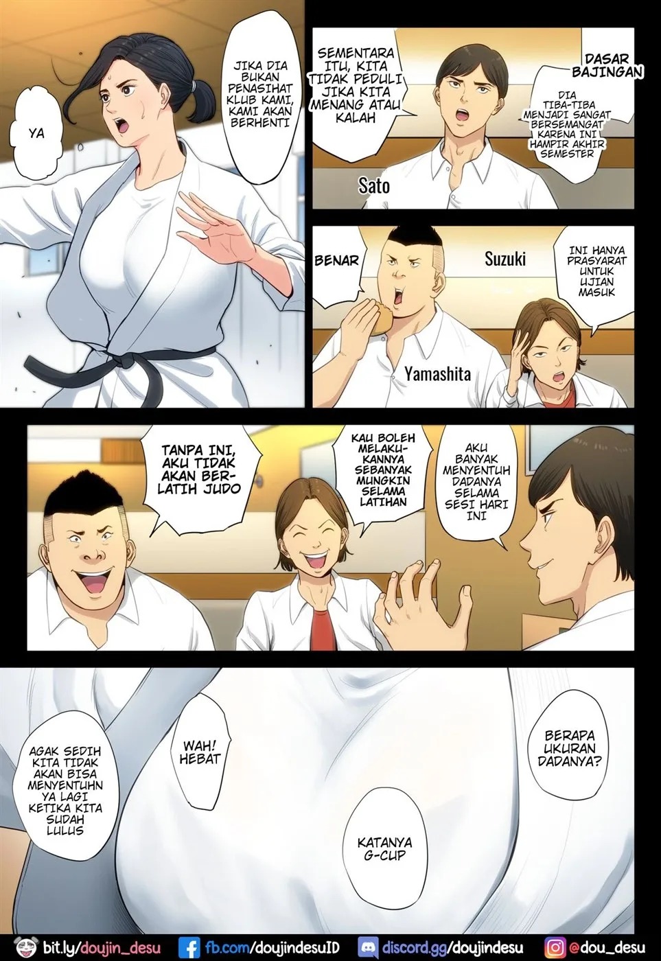 Juudoubu Komon no Onna Kyoushi ga Tsumihoroboshi no Tame ni Buin-tachi ni Mawasareru Hanashi.: Chapter chapter-1 - Page 8