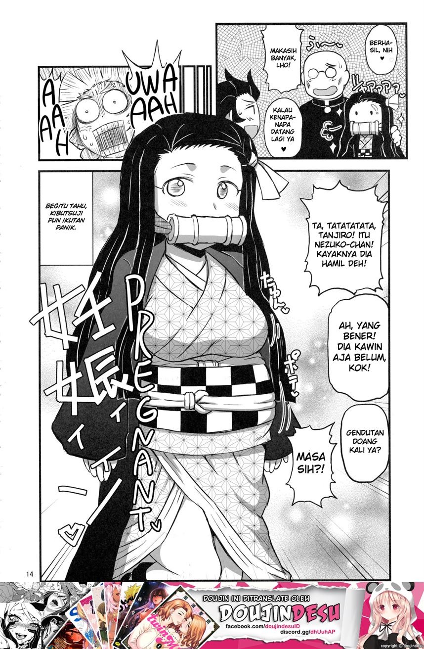Mechashiko no Chinpo ~Nikuyoku o Osaekirenaku Natta Nezuko-chan ga Dosukebe Ossan Tanebashira to Kettou Shite Eiyou Hokyuu Suru Hon~: Chapter chapter-1 - Page 14