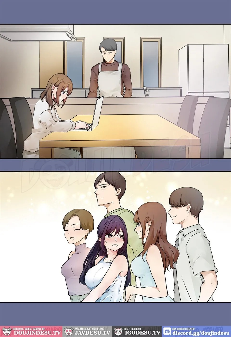 Musume ga Fuzai no Aida, Musume no Tomodachi to Nakadashi Sex Shimakurimashita: Chapter chapter-3 - Page 9