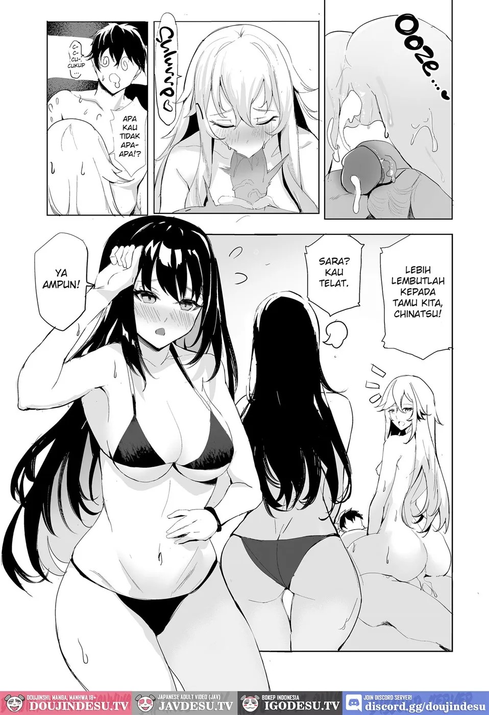 Nama Nakadashi Houdai na Rankou Beach de Hitobanjuu Harem Sex Shita Hanashi: Chapter chapter-1 - Page 17