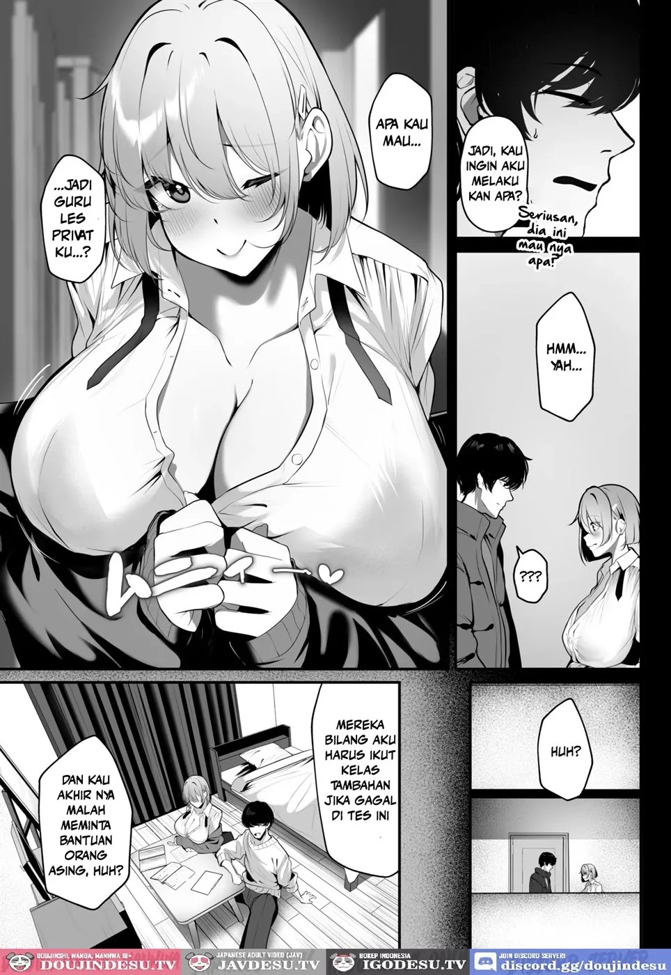 Ooya no Musume no Kyonyuu Gal ni Benkyou Oshietara Ecchi Shite Kureta Hanashi: Chapter chapter-1 - Page 5