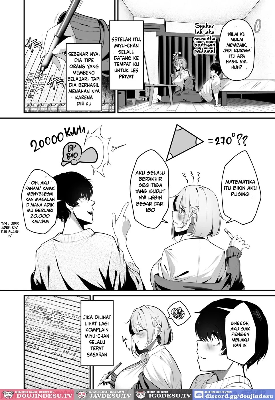 Ooya no Musume no Kyonyuu Gal ni Benkyou Oshietara Ecchi Shite Kureta Hanashi: Chapter chapter-1 - Page 6
