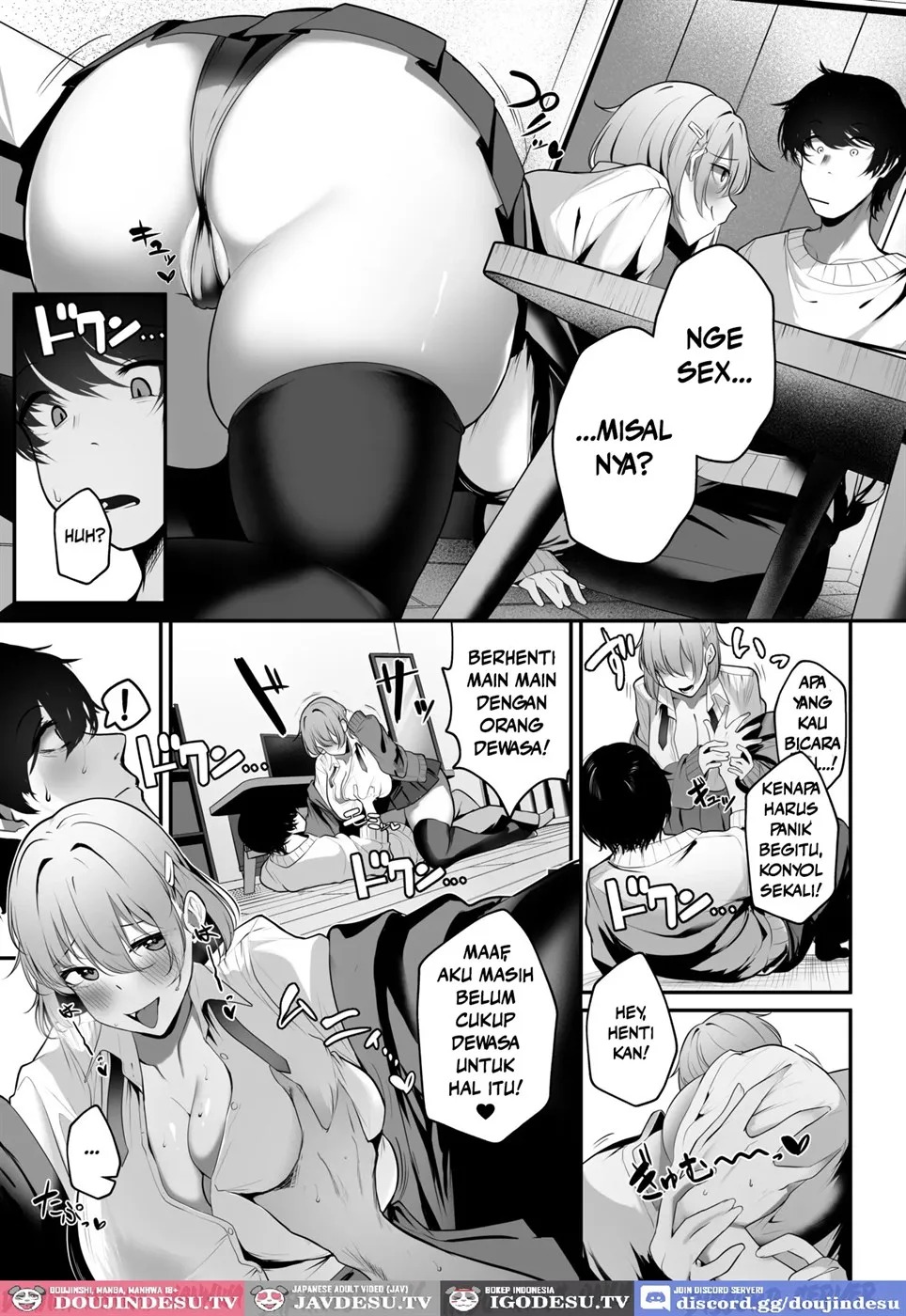 Ooya no Musume no Kyonyuu Gal ni Benkyou Oshietara Ecchi Shite Kureta Hanashi: Chapter chapter-1 - Page 9