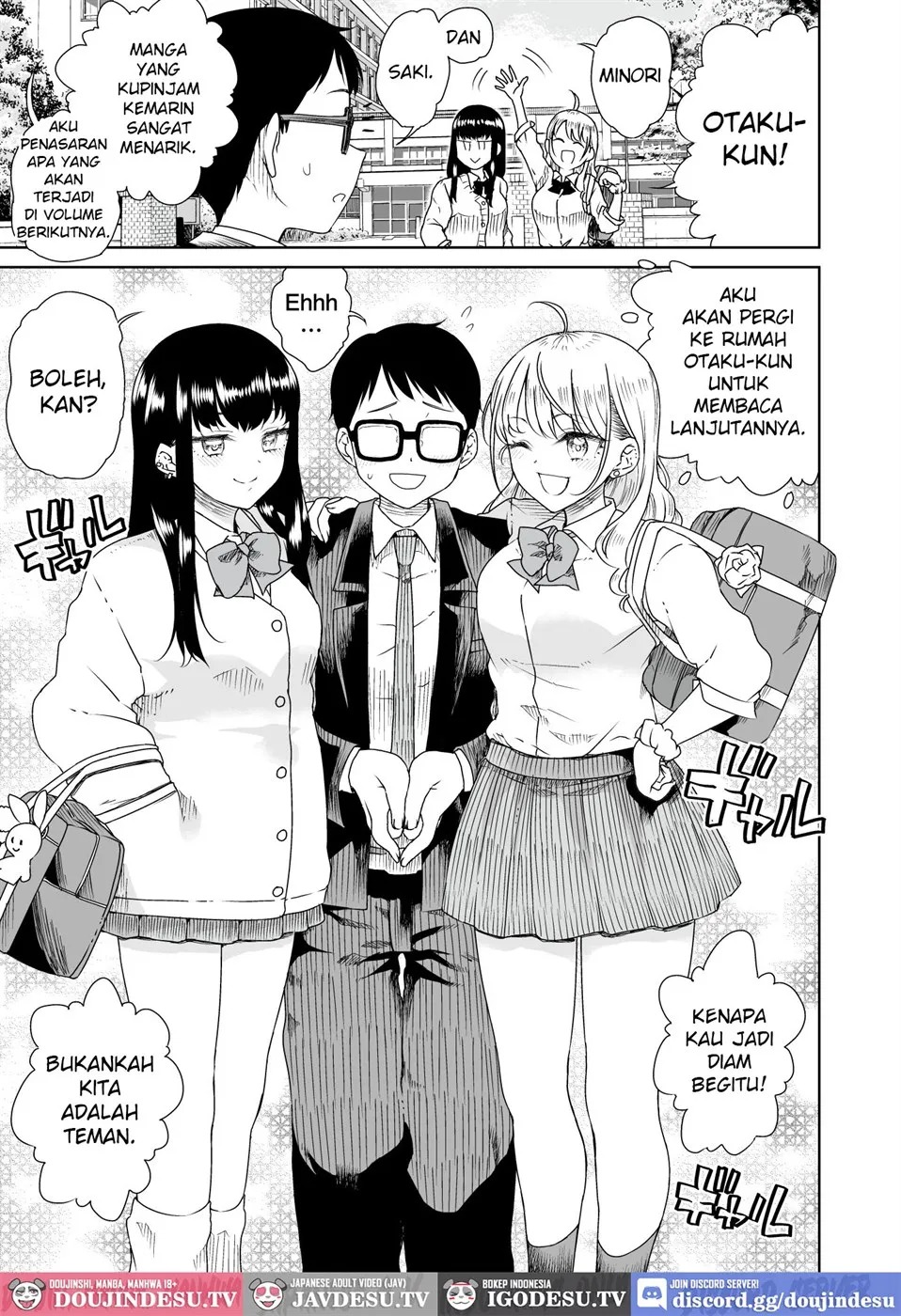 Ota Gyaru ~Otaku ni Yasashii Shiro & Guro Gyaru to LoveLove Noumitsu Fudeoroshi W Ecchi~: Chapter chapter-1 - Page 3