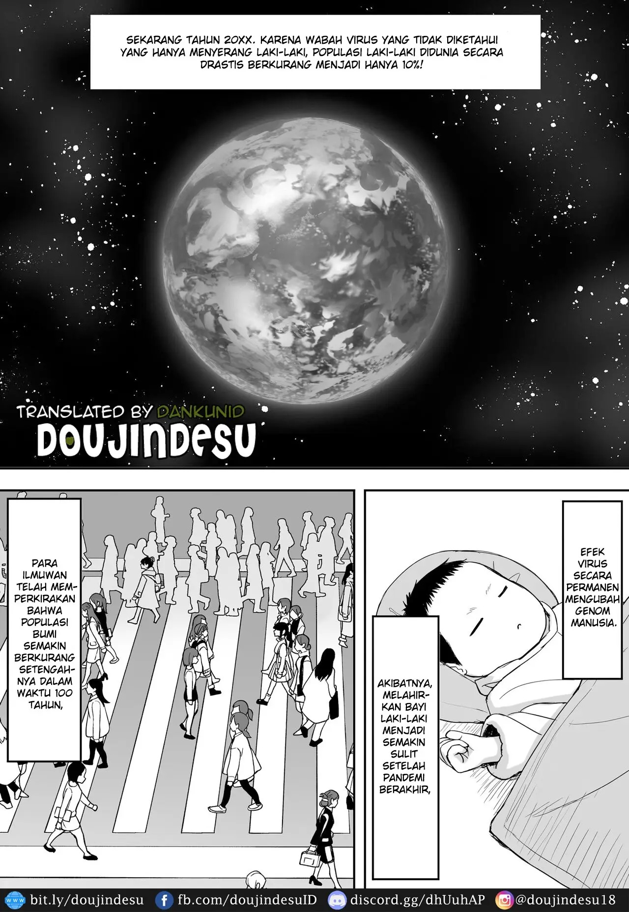 Otoko no Kazu ga 10-bun no 1 ni Natta Sekai de Shitai Houdai: Chapter chapter-1 - Page 3