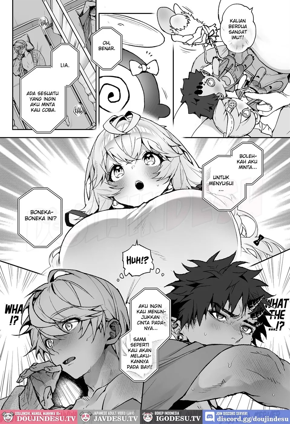 Raburi Ah! Motomo Kimi ga Bokura to Kankaku Kyouyuu Suru Ningyou wo Moteasondara~: Chapter chapter-2 - Page 13