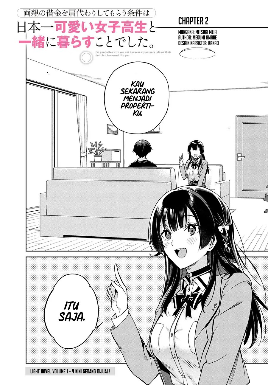 Ryoushin no Shakkin wo Katagawari Shite Morau Jouken wa Nihon’ichi Kawaii Joshikousei to Issho ni Kurasu Koto Deshita: Chapter chapter-2 - Page 2