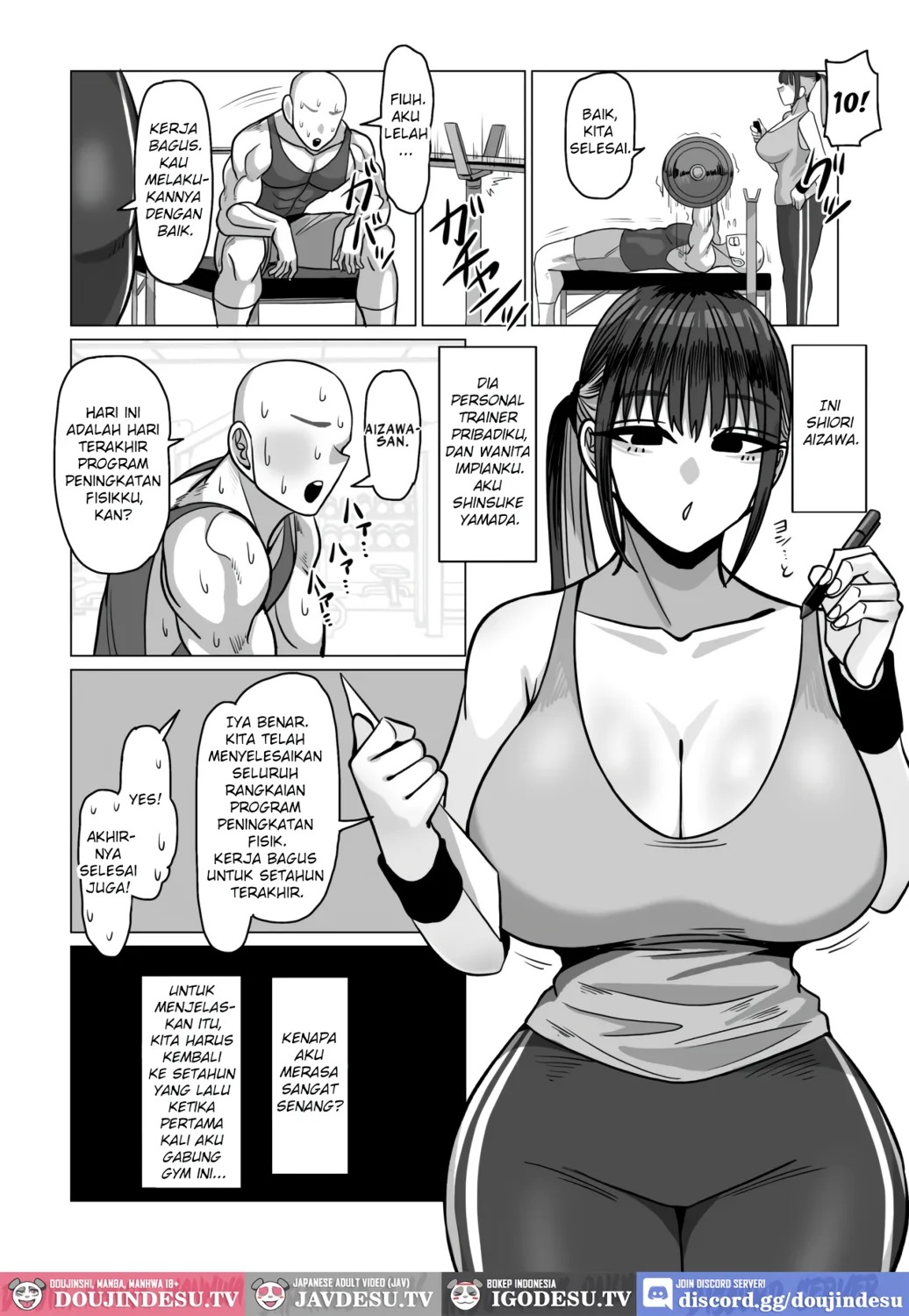 SEX Personal Trainer no Muhyoujou Kyonyuu Onee-san ni Tantan to Fude Oroshitemorau Hanashi: Chapter chapter-1 - Page 4