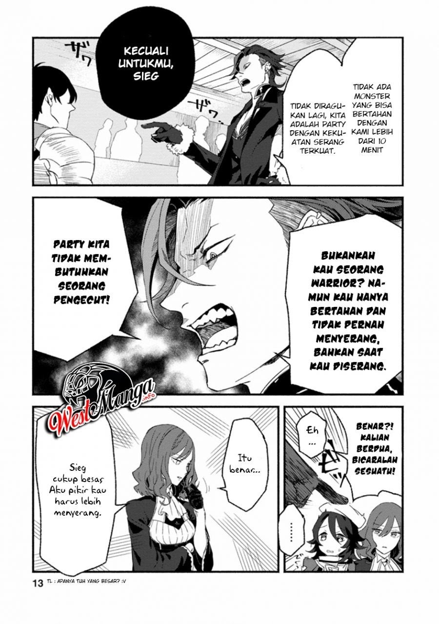 Sono Monban, Saikyou Nitsuki: Tsuihou Sareta Bougyo Ryoku 9999 no Senshi, Outo no Monban Toshite Musou Suru: Chapter chapter-1 - Page 11