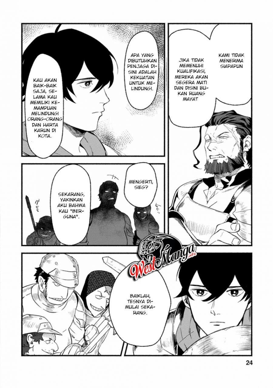 Sono Monban, Saikyou Nitsuki: Tsuihou Sareta Bougyo Ryoku 9999 no Senshi, Outo no Monban Toshite Musou Suru: Chapter chapter-1 - Page 22