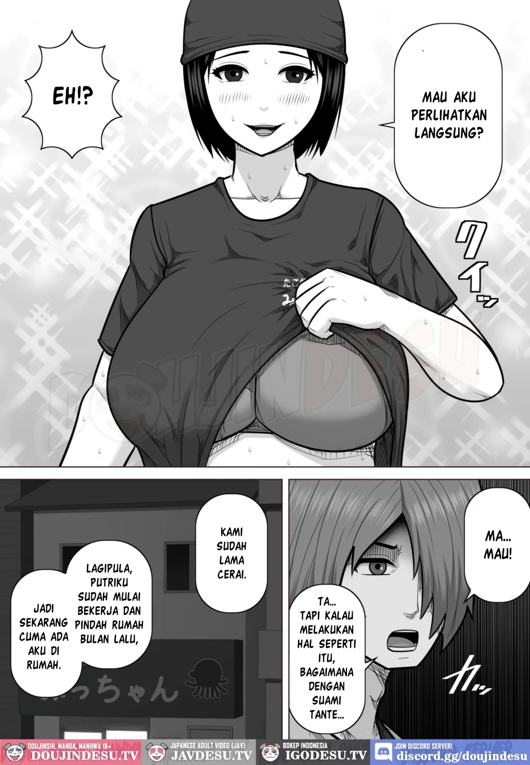 Takoyaki-ya no Oba-san (40-sai) ga Jourenkyaku no Danshi Gakusei ni Oppai (Tare-gimi) o Miseta Kekka: Chapter chapter-1 - Page 6