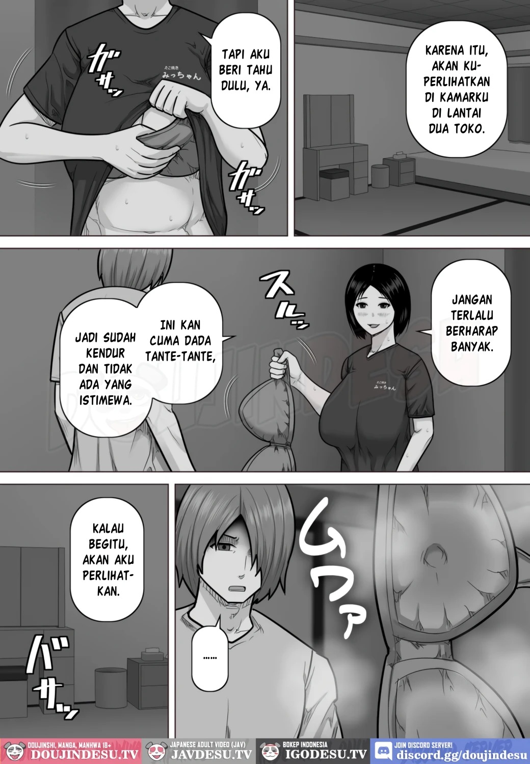 Takoyaki-ya no Oba-san (40-sai) ga Jourenkyaku no Danshi Gakusei ni Oppai (Tare-gimi) o Miseta Kekka: Chapter chapter-1 - Page 7