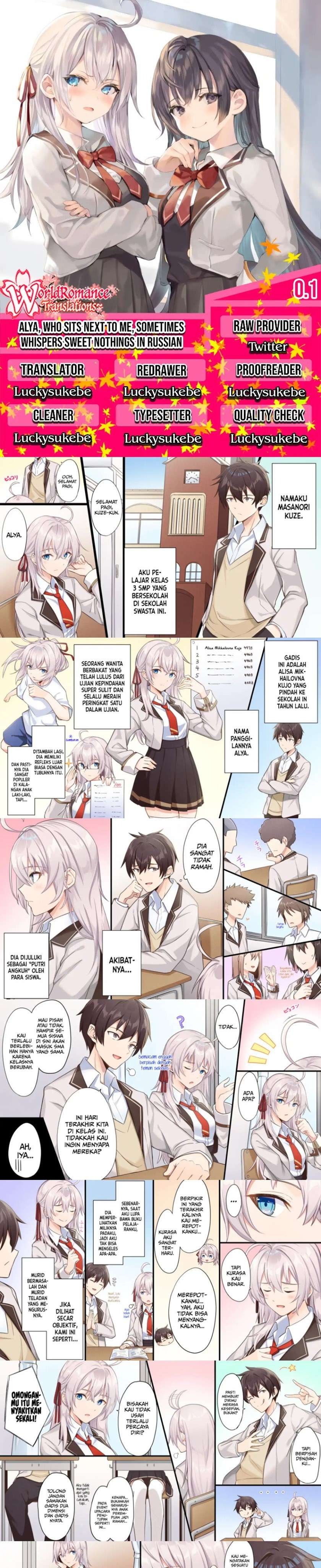 Tokidoki Bosotto Roshiago de Dereru Tonari no Alya-san: Chapter chapter-0.6 - Page 1