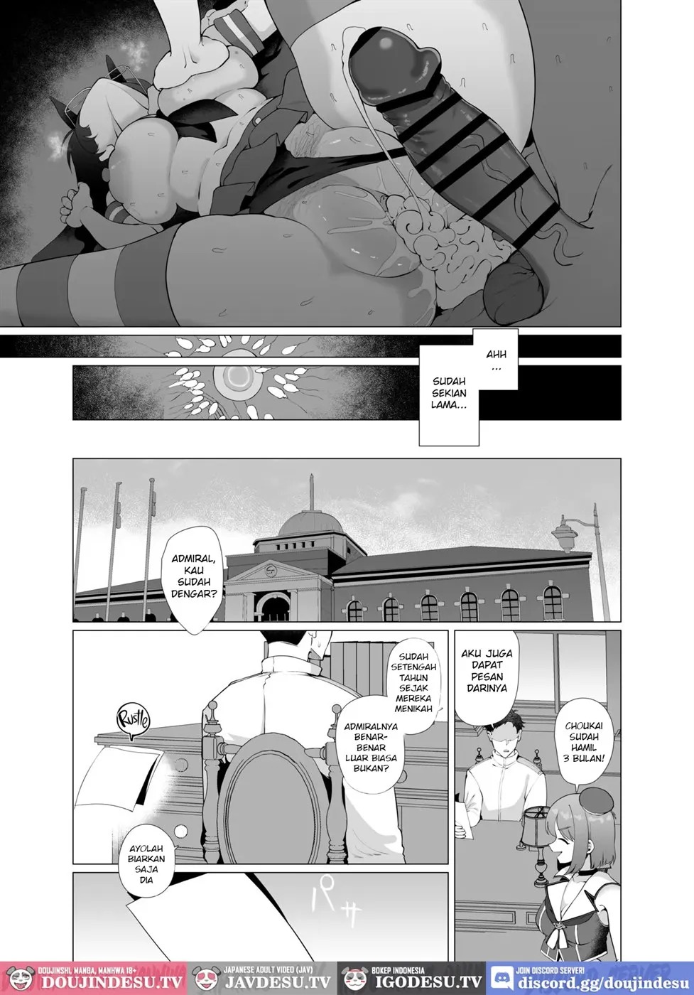Watashi ga Kowareta Hi ~Chokai ga Teitoku to Ninshin suru made Kakurete Kossori Uwaki Koubi Shimakuru Hanashi~: Chapter chapter-1 - Page 46